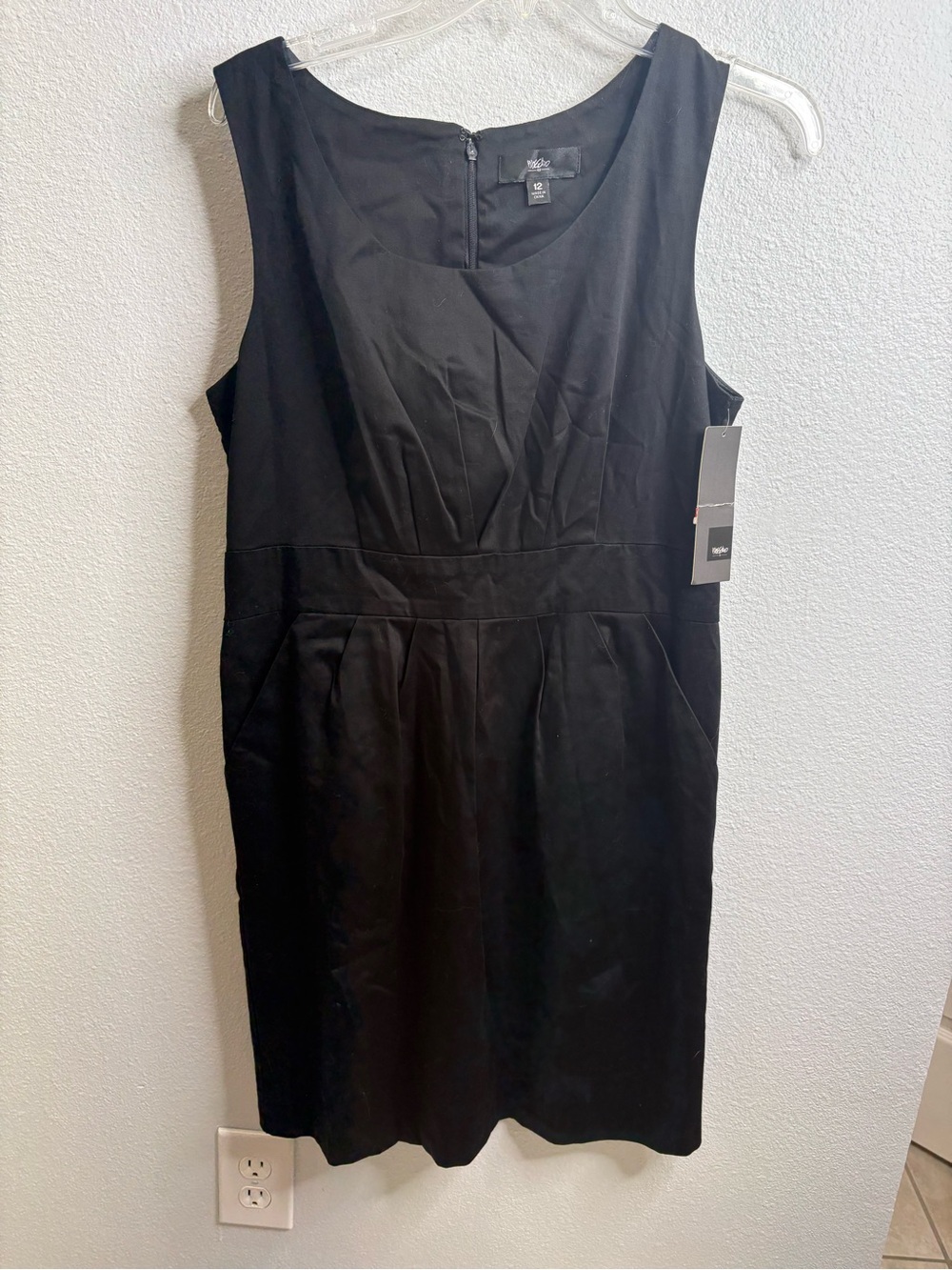 Mossimo Midi Black Dress Size 12 NWT